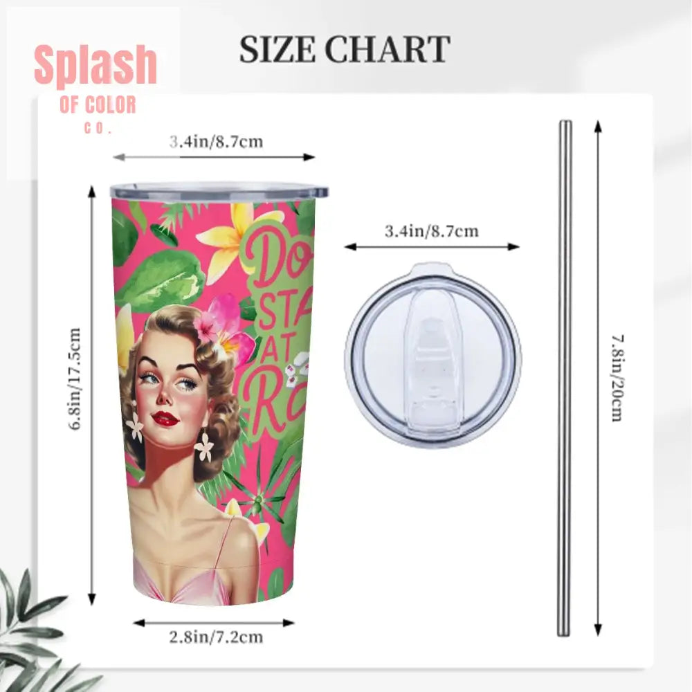 Funny Mahjong Tumbler Don’t Stare At My Rack Stainless Steel Insulated Tumblers with Lid & Straw One Size Drinkware