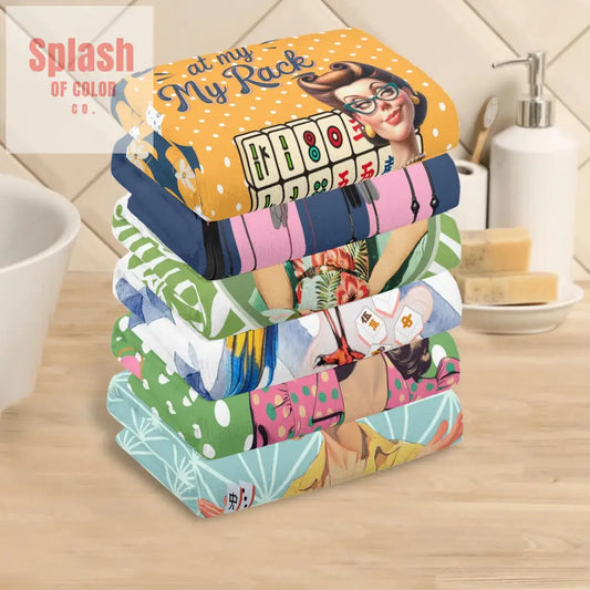 Funny Mahjongg Gift Towels Quirky Mahj Hostess Gift