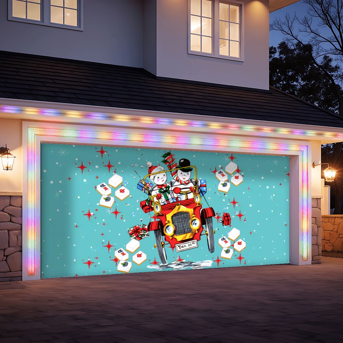 Garage Door Banner Backdrop - 158’’x70’’ - Home Accessories