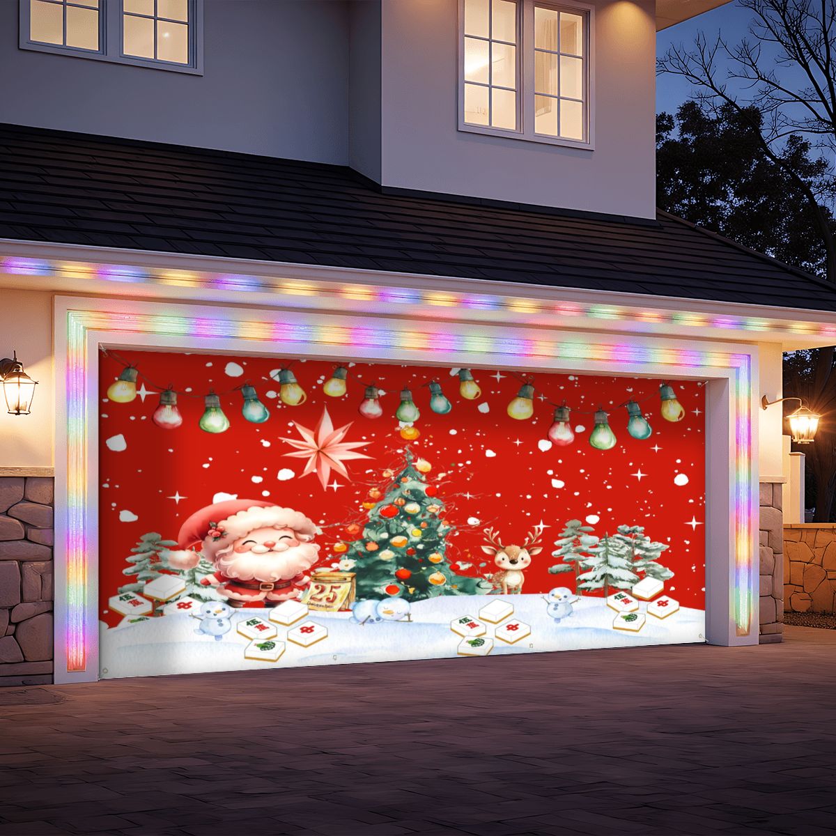 Garage Door Banner Backdrop - 158’’x70’’ - Home Accessories