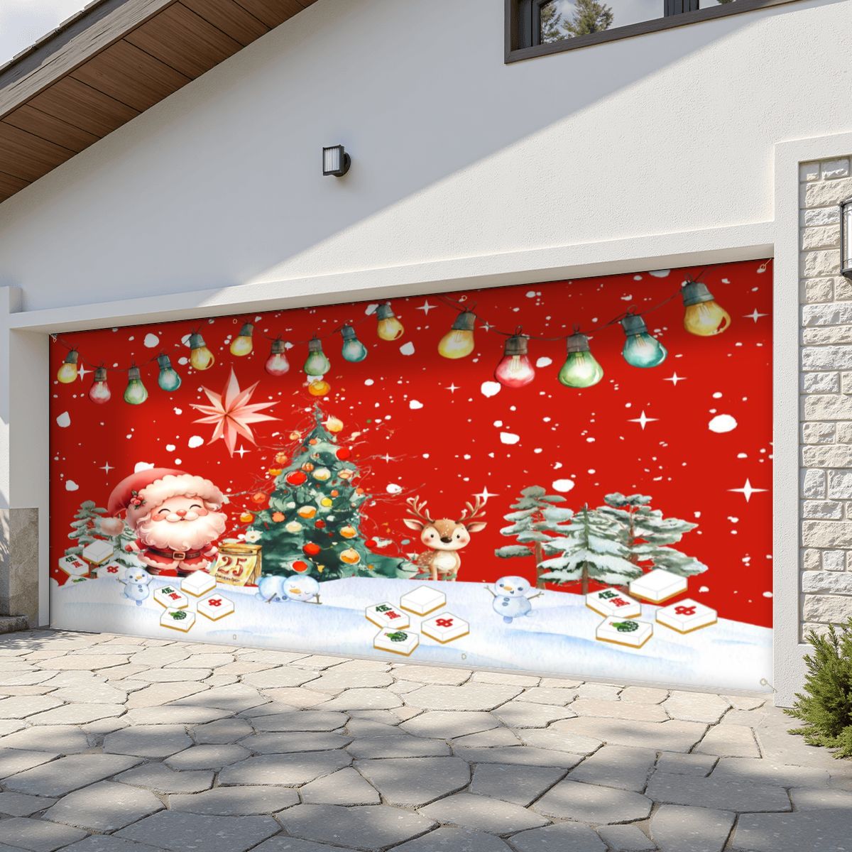 Garage Door Banner Backdrop - 158’’x70’’ - Home Accessories