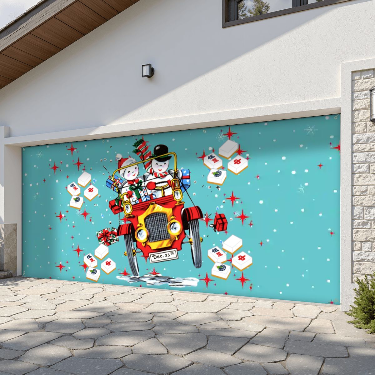 Garage Door Banner Backdrop - 158’’x70’’ - Home Accessories