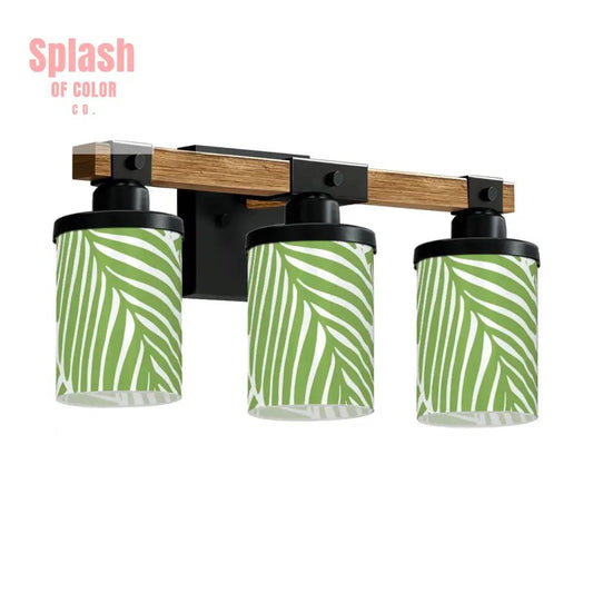 Garden Green Floral Asian Zen Tranquil Pretty Vanity Light Fixture One Size Wall Lighting