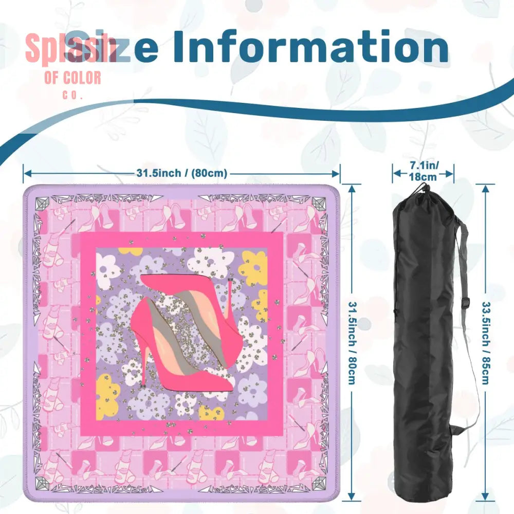 Girly Pop Pink Lavender Glam Gal Mahjong Mat - Daily Accessories