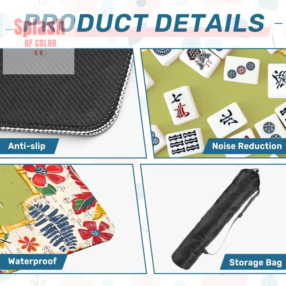 Heirloom Vintage Floral Preppy Heritage Collection Mahjong Mat Daily Accessories