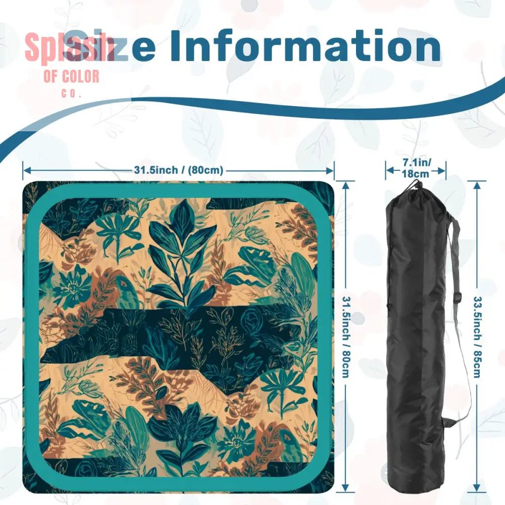 In My Mind I'm Going To Carolina, North Carolina Whimsical Watercolor Blue, Teal Mahjong Mat - Splash of Color co.