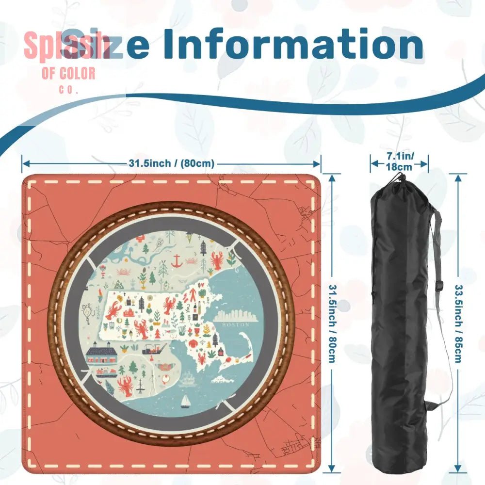 It's More Than A Feeling Boston Pride State Mahjong Mat - Splash of Color co.