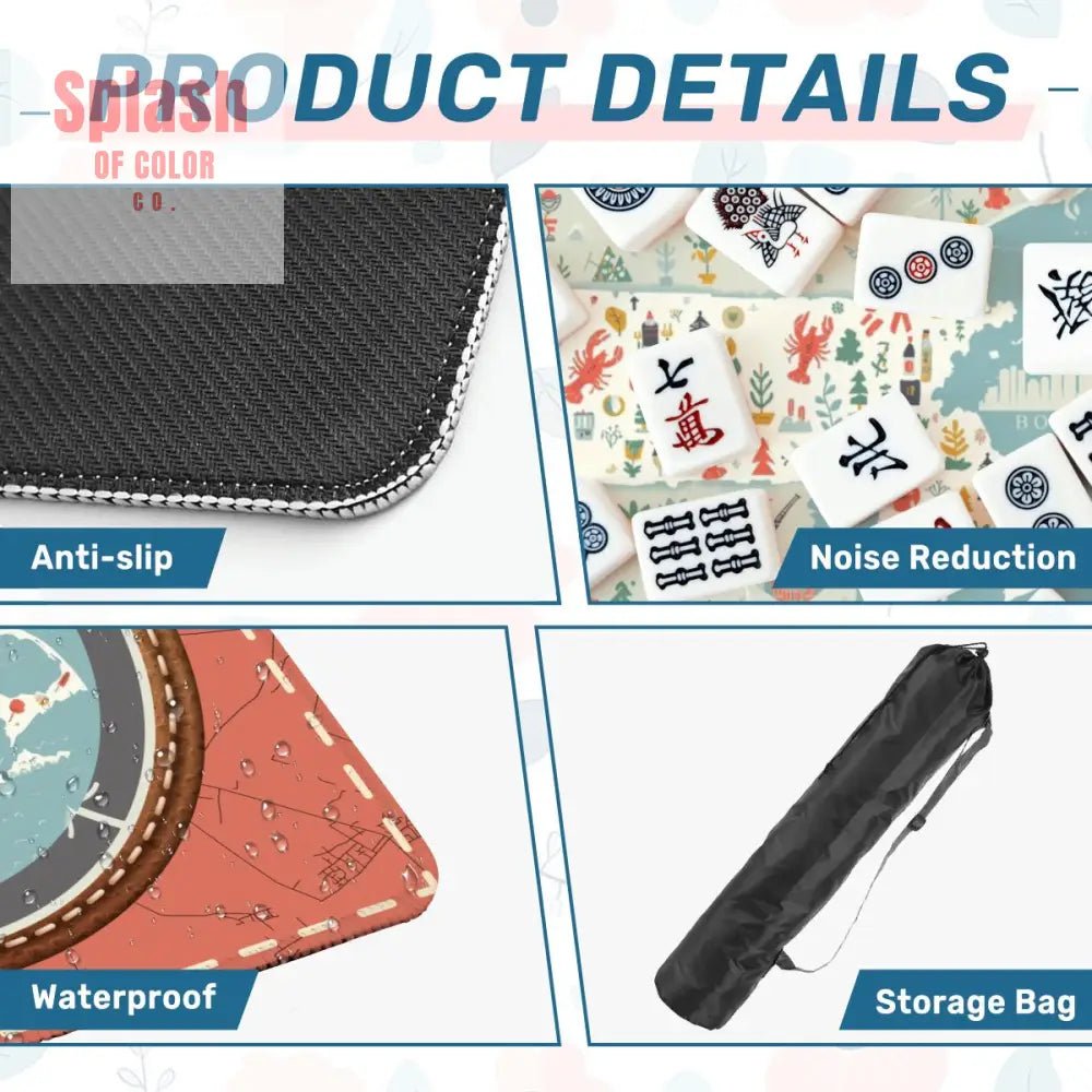 It's More Than A Feeling Boston Pride State Mahjong Mat - Splash of Color co.