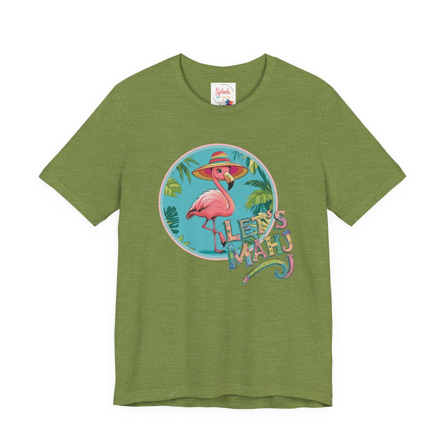 Let’s Mahj Tee Mahjong Game Night Tee Mahj Group Tee Mahj Mom Mahjong Gifts Tropical Flamingo Tee - T-Shirt