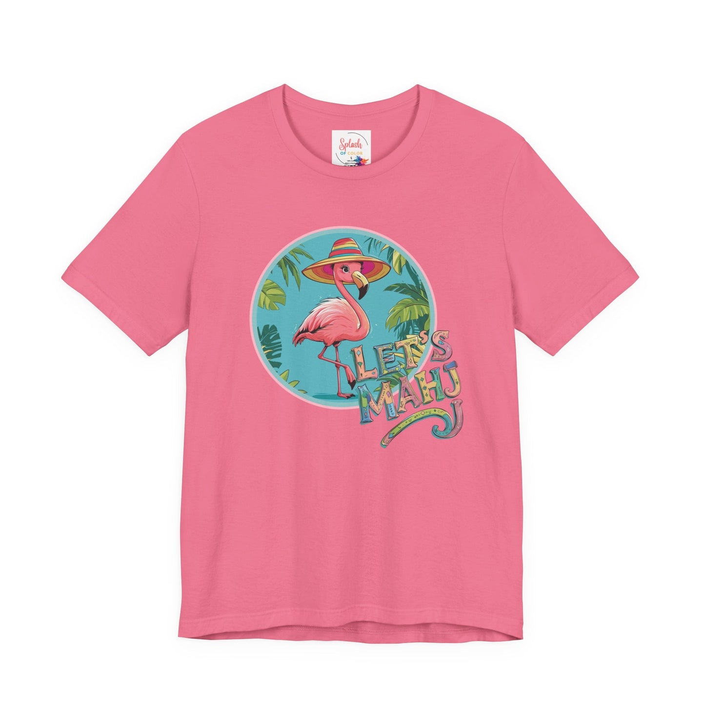 Let’s Mahj Tee Mahjong Game Night Tee Mahj Group Tee Mahj Mom Mahjong Gifts Tropical Flamingo Tee - T-Shirt