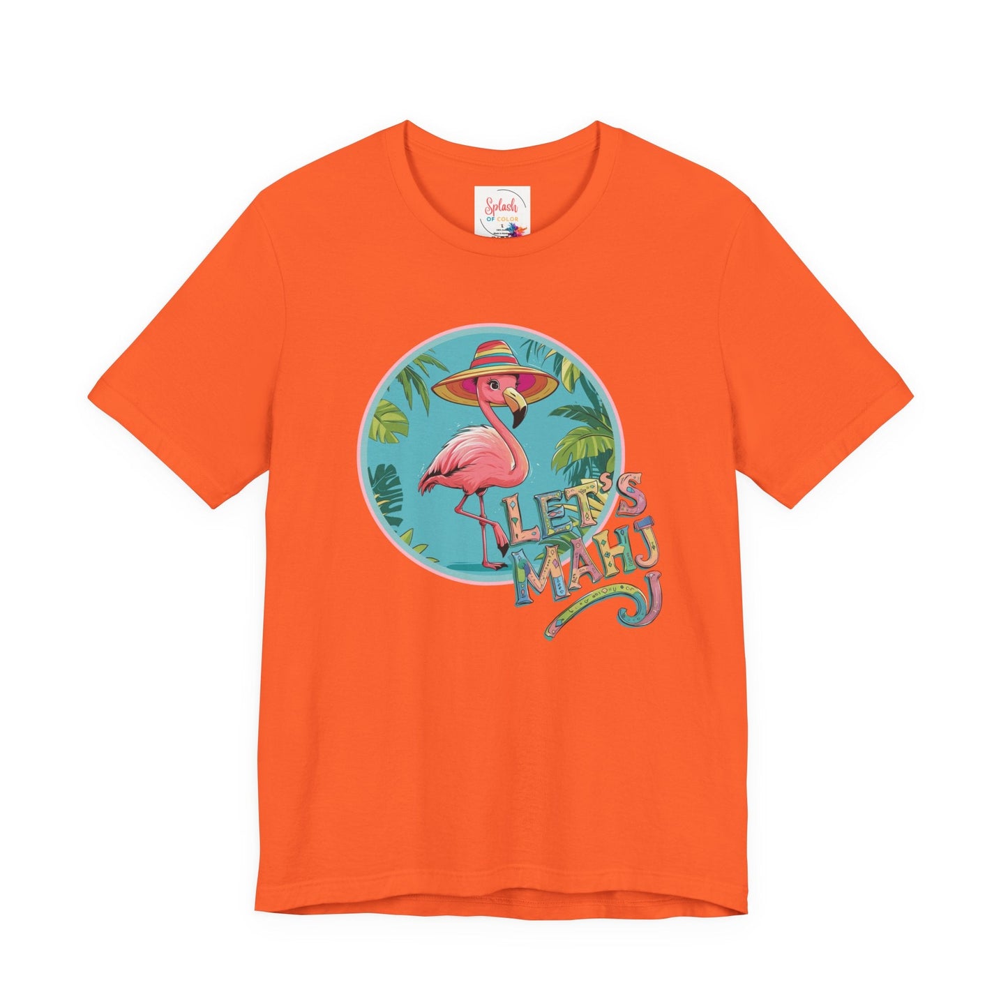 Let’s Mahj Tee Mahjong Game Night Tee Mahj Group Tee Mahj Mom Mahjong Gifts Tropical Flamingo Tee - T-Shirt