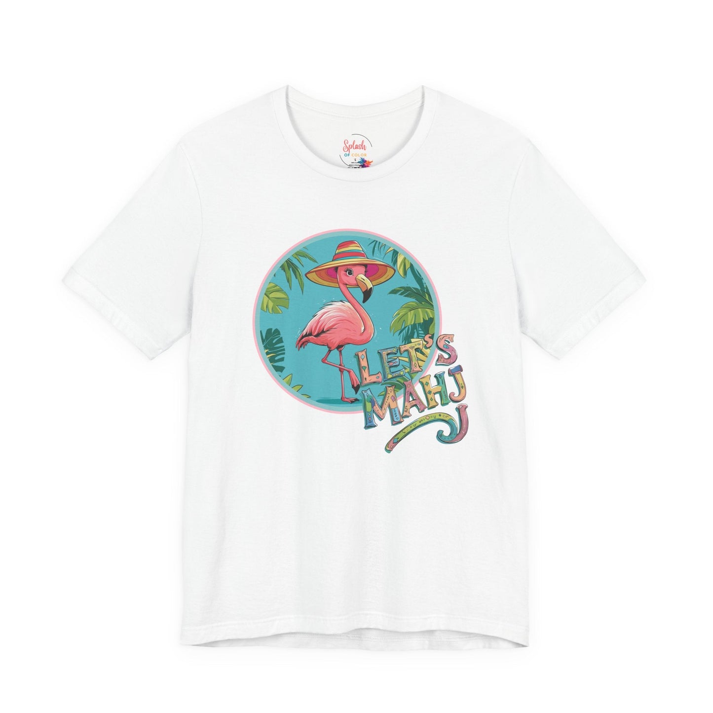Let’s Mahj Tee Mahjong Game Night Tee Mahj Group Tee Mahj Mom Mahjong Gifts Tropical Flamingo Tee - T-Shirt