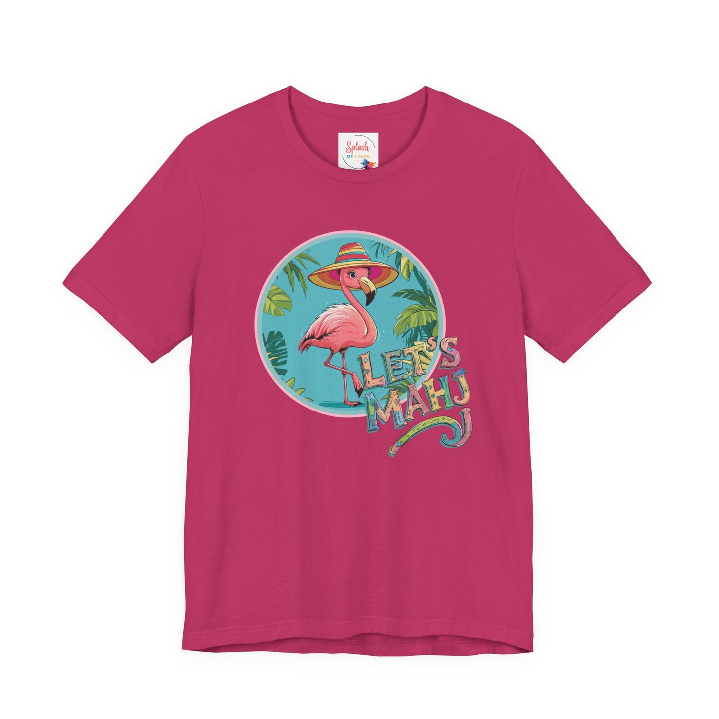 Let’s Mahj Tee Mahjong Game Night Tee Mahj Group Tee Mahj Mom Mahjong Gifts Tropical Flamingo Tee - T-Shirt