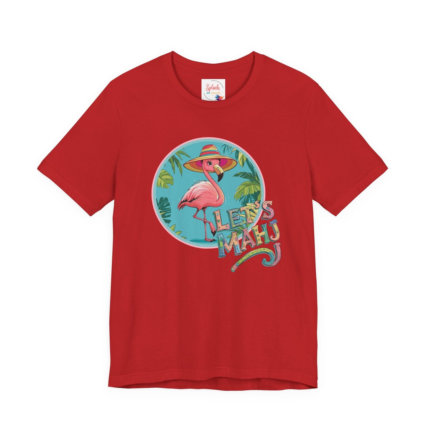 Let’s Mahj Tee Mahjong Game Night Tee Mahj Group Tee Mahj Mom Mahjong Gifts Tropical Flamingo Tee - T-Shirt