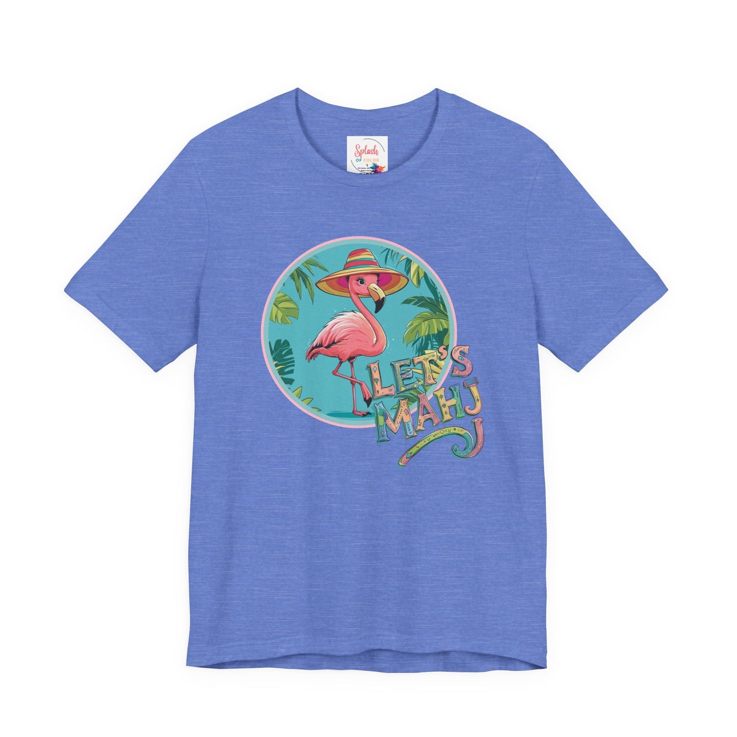 Let’s Mahj Tee Mahjong Game Night Tee Mahj Group Tee Mahj Mom Mahjong Gifts Tropical Flamingo Tee - T-Shirt