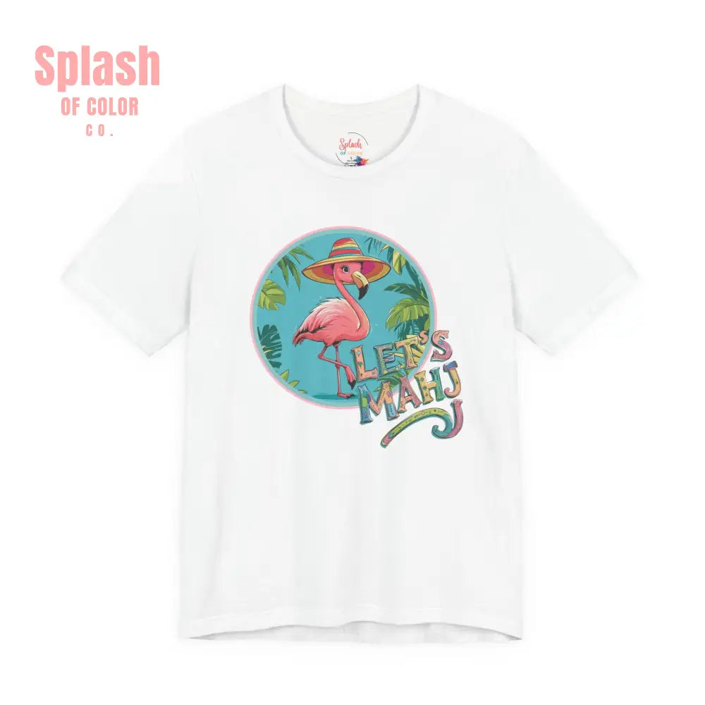 Let’s Mahj Tee Mahjong Game Night Tee Mahj Group Tee Mahj Mom Mahjong Gifts Tropical Flamingo Tee - T-Shirt