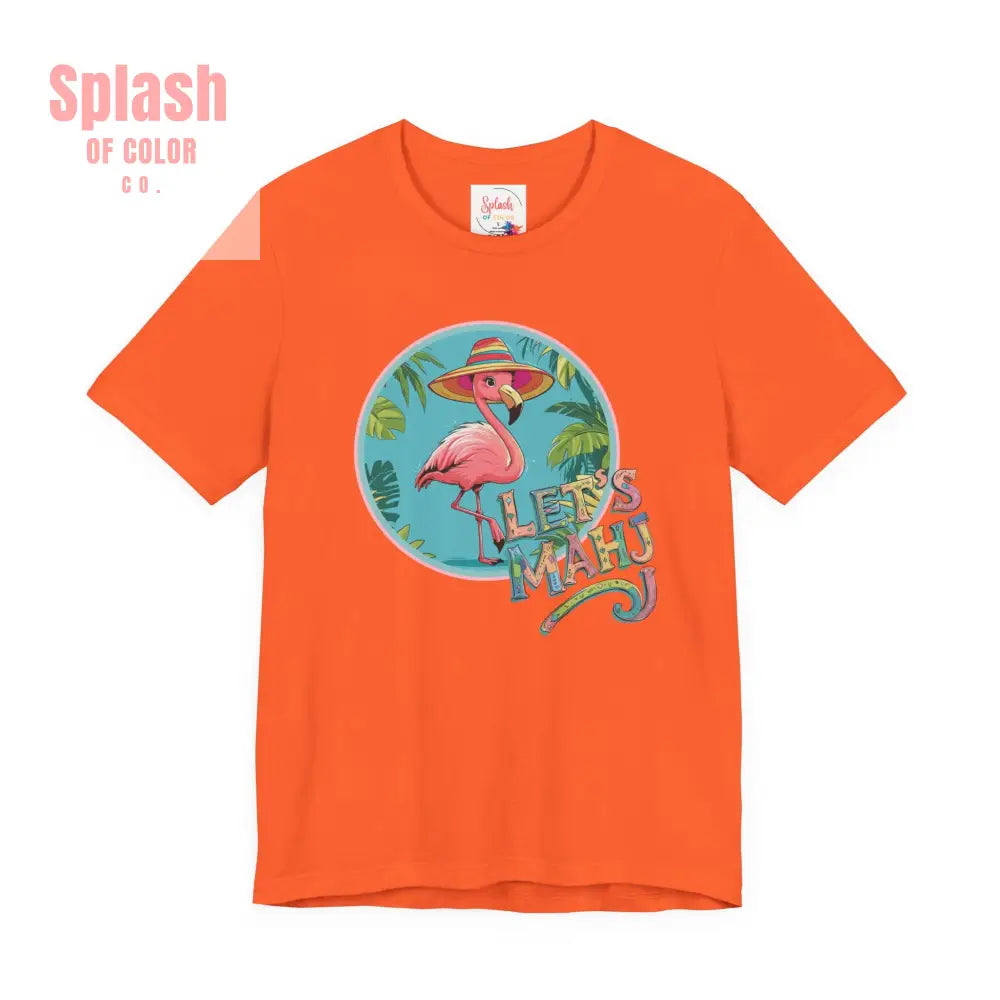Let’s Mahj Tee Mahjong Game Night Tee Mahj Group Tee Mahj Mom Mahjong Gifts Tropical Flamingo Tee - T-Shirt