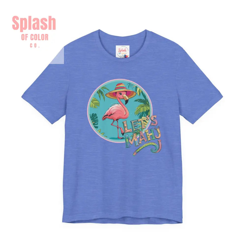 Let’s Mahj Tee Mahjong Game Night Tee Mahj Group Tee Mahj Mom Mahjong Gifts Tropical Flamingo Tee - T-Shirt