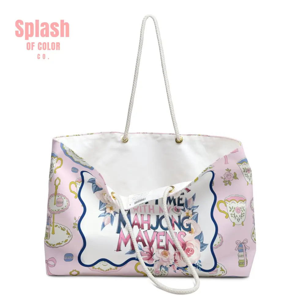 Mahjong Bag Mahj Love Tile Bag Pretty Tea Tile Tile Talk And Tea Time With My Mahjong Mavens - 24’’ × 13’’ - Bags