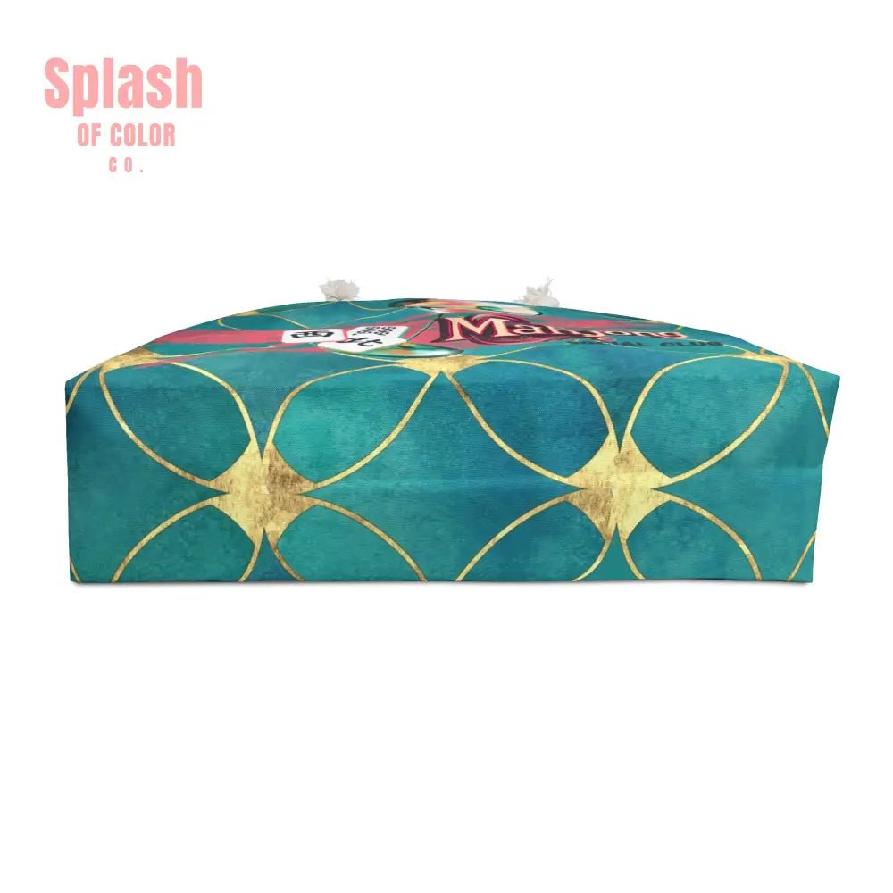 Mahjong Bag Social Club Mahj Player Travel Tote Beach Bag Vacation Essentials Stylish Gym Bag Gift for Players - 24’’ ×