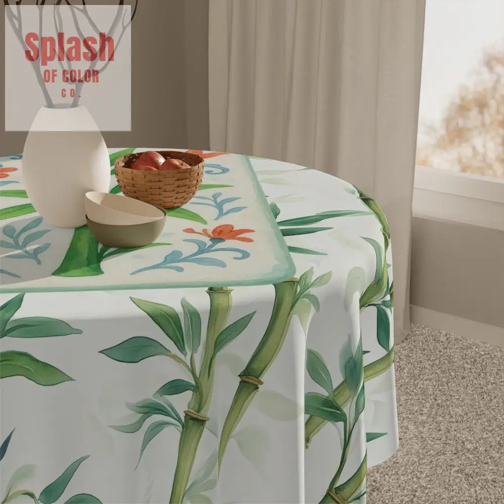 Mahjong Bamboo Game Night Tablecloth Green Bamboo MAHJ Chinese Tile Cover Mahjong Lover Gift