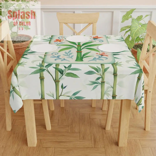 Mahjong Bamboo Game Night Tablecloth Green Bamboo MAHJ Chinese Tile Cover Mahjong Lover Gift