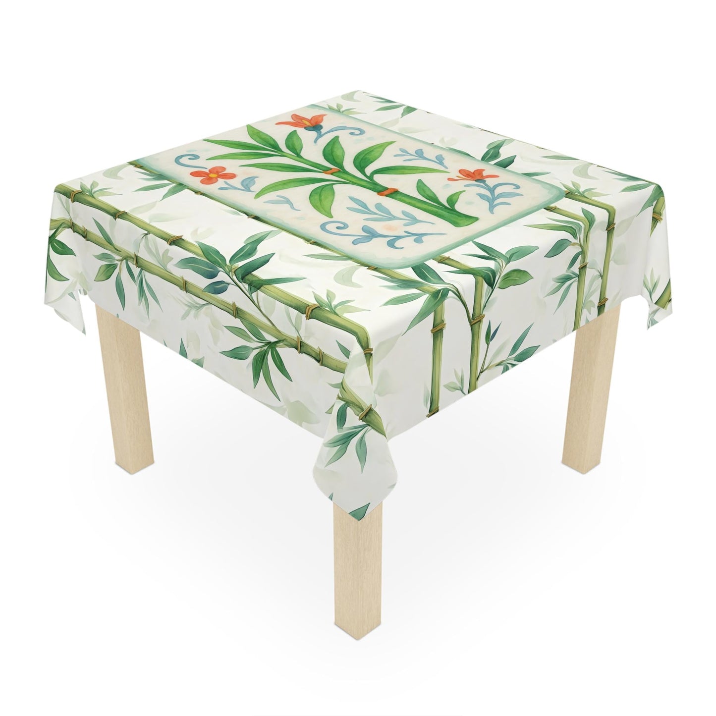 Mahjong Bamboo Game Night Tablecloth Green Bamboo MAHJ Chinese Tile Cover Mahjong Lover Gift