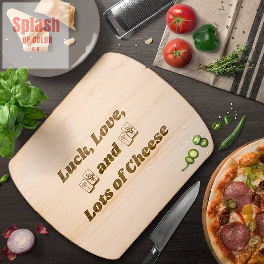 Mahjong Chacuteirie Board,Luck Love And Lots Of Cheese - Splash of Color co.