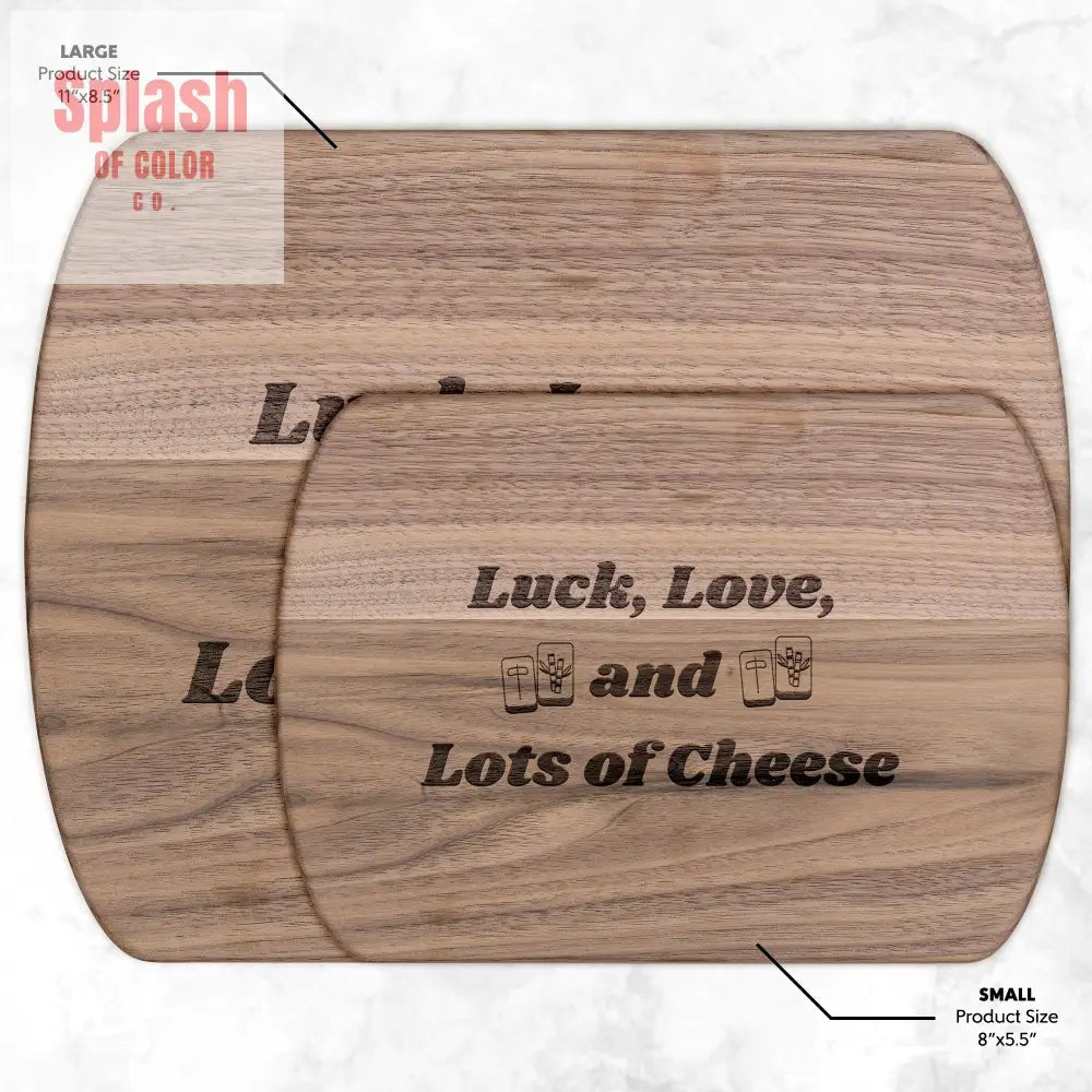 Mahjong Chacuteirie Board,Luck Love And Lots Of Cheese - Splash of Color co.