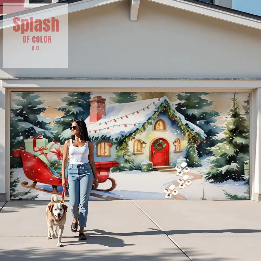 Mahjong Christmas Backdrop Banner Focal Wall Or Garage Door Banner Backdrop 158’’x70’’ Home Accessories