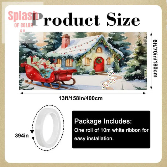 Mahjong Christmas Backdrop Banner Focal Wall Or Garage Door Banner Backdrop 158’’x70’’ Home Accessories
