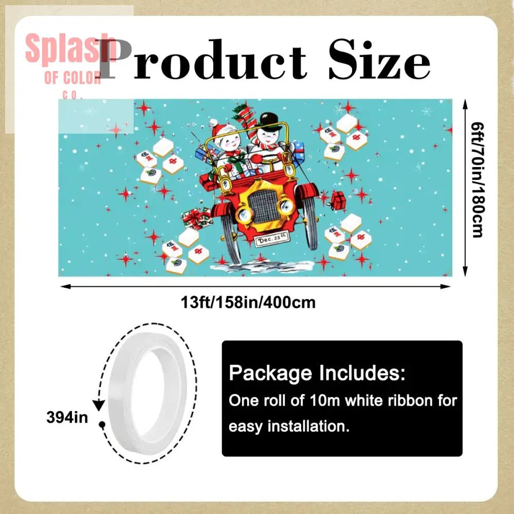 Garage Door Banner Backdrop - 158’’x70’’ - Home Accessories