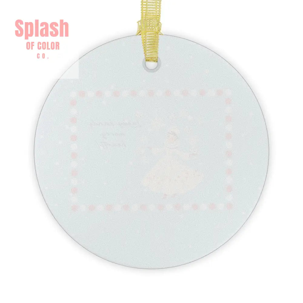 Mahjong Christmas Ornament Lucky Hands Merry Smiles Charming Holiday Glass Ornament 1 pc / Round / One Size Home Decor