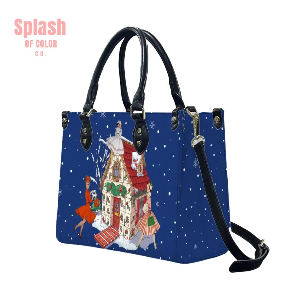 Mahjong Christmas Seasonal Winter Whimsical Vintage Flair Handbag Shoulder Bag Christmas Purse Handbag