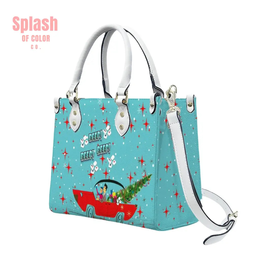 Mahjong Christmas Shoulder Arm Tote Bag Holiday Nostalgic Whimsy Tote Bag for Women Handbag