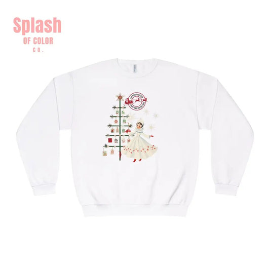 Mahjong Christmas Sweater, Cozy Holiday Crewneck, Festive Sweatshirt With Vintage Whimsy - Splash of Color co.