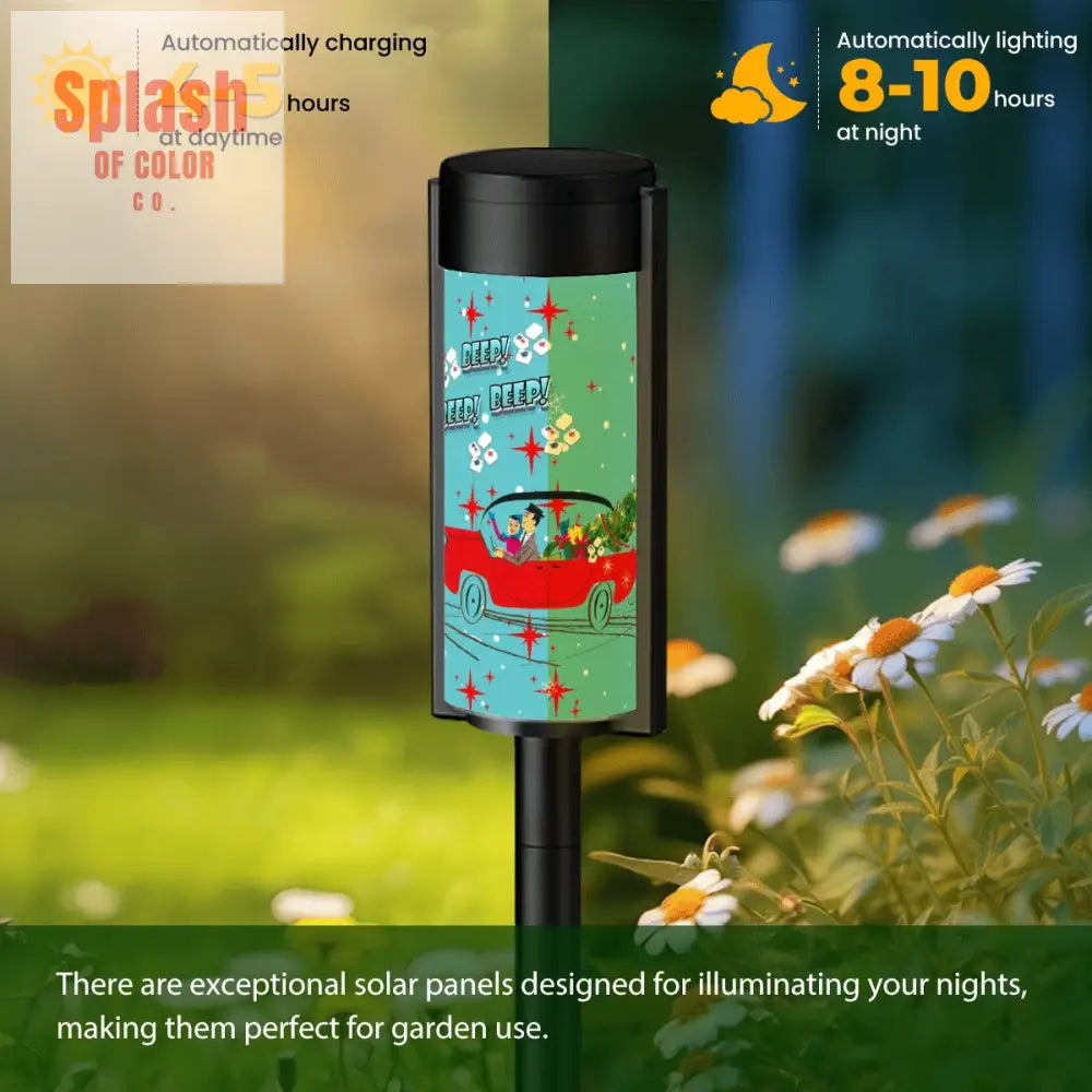 Mahjong Christmas Whimsical Garden Funny Nostalgic Holiday Outdoor Solar Lights 4pcs Garden Decor