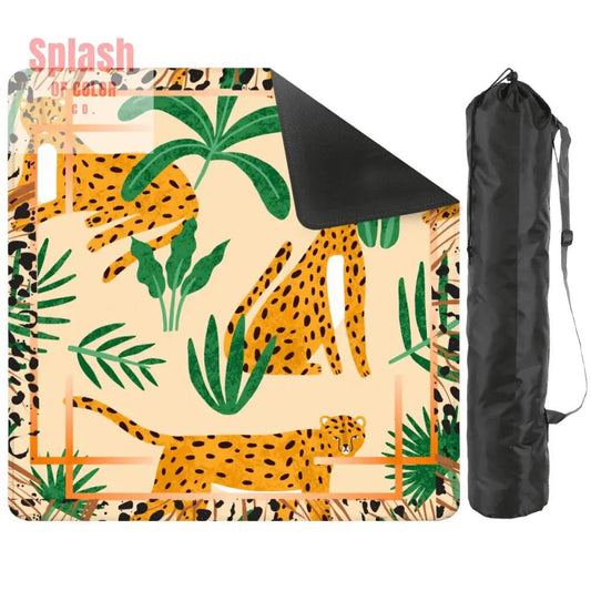 The Tigeress Quintessential Mahjong Animal Print Game Mat - Splash of Color co.
