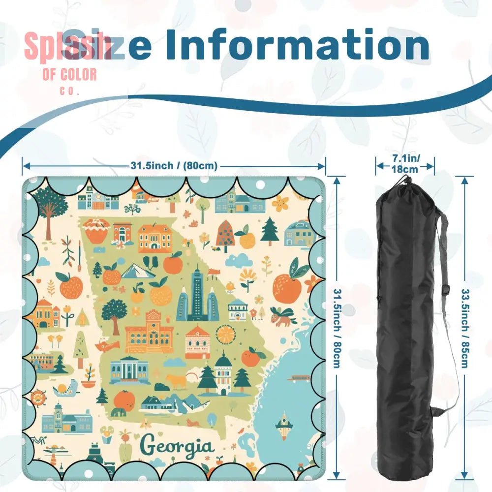 Georgia On My Mind, Splash Of Whimsy Mahjong Mat - Splash of Color co.