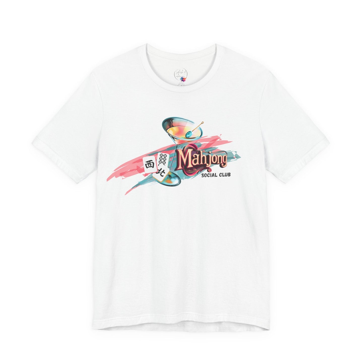 Mahjong Social Club Modern Mahjong Lover’s Shirt MAHJ Gift for Gamers Fun T-shirt Relaxed Fit Clothing - T-Shirt