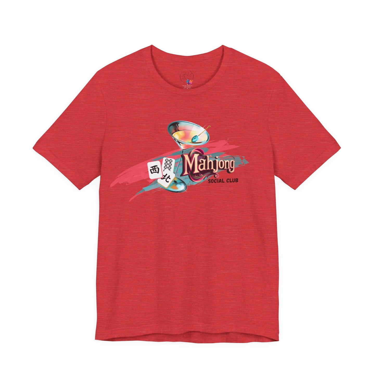 Mahjong Social Club Modern Mahjong Lover’s Shirt MAHJ Gift for Gamers Fun T-shirt Relaxed Fit Clothing - T-Shirt