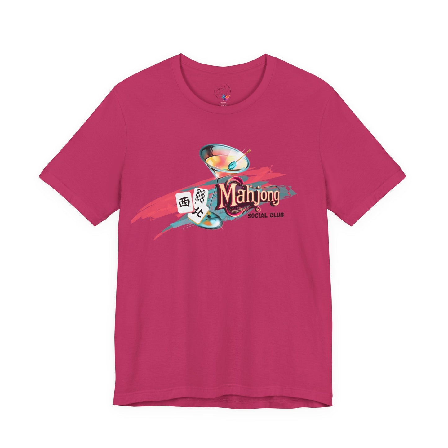 Mahjong Social Club Modern Mahjong Lover’s Shirt MAHJ Gift for Gamers Fun T-shirt Relaxed Fit Clothing - T-Shirt