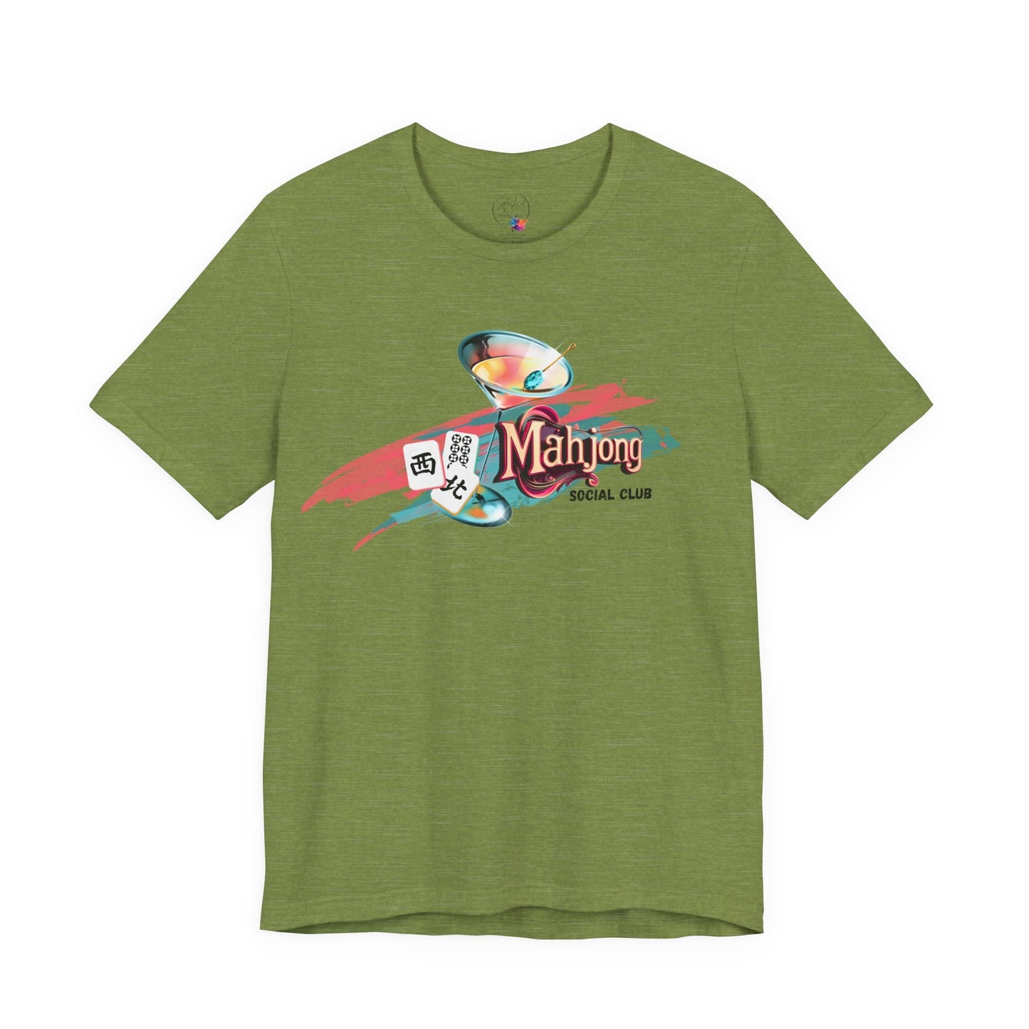 Mahjong Social Club Modern Mahjong Lover’s Shirt MAHJ Gift for Gamers Fun T-shirt Relaxed Fit Clothing - T-Shirt