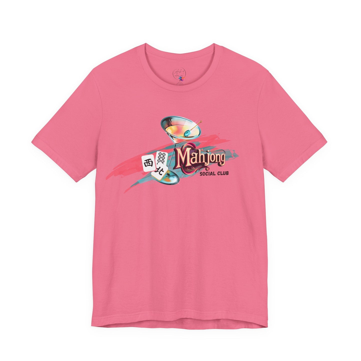 Mahjong Social Club Modern Mahjong Lover’s Shirt MAHJ Gift for Gamers Fun T-shirt Relaxed Fit Clothing - T-Shirt