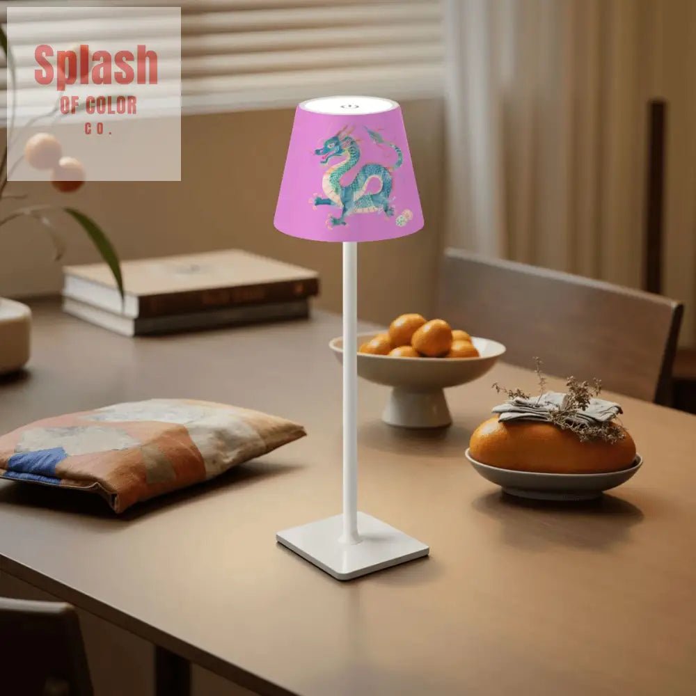 Mahjong Table Lamp, Chinese Dragon LED Cordless Table Lamp - Splash of Color co.