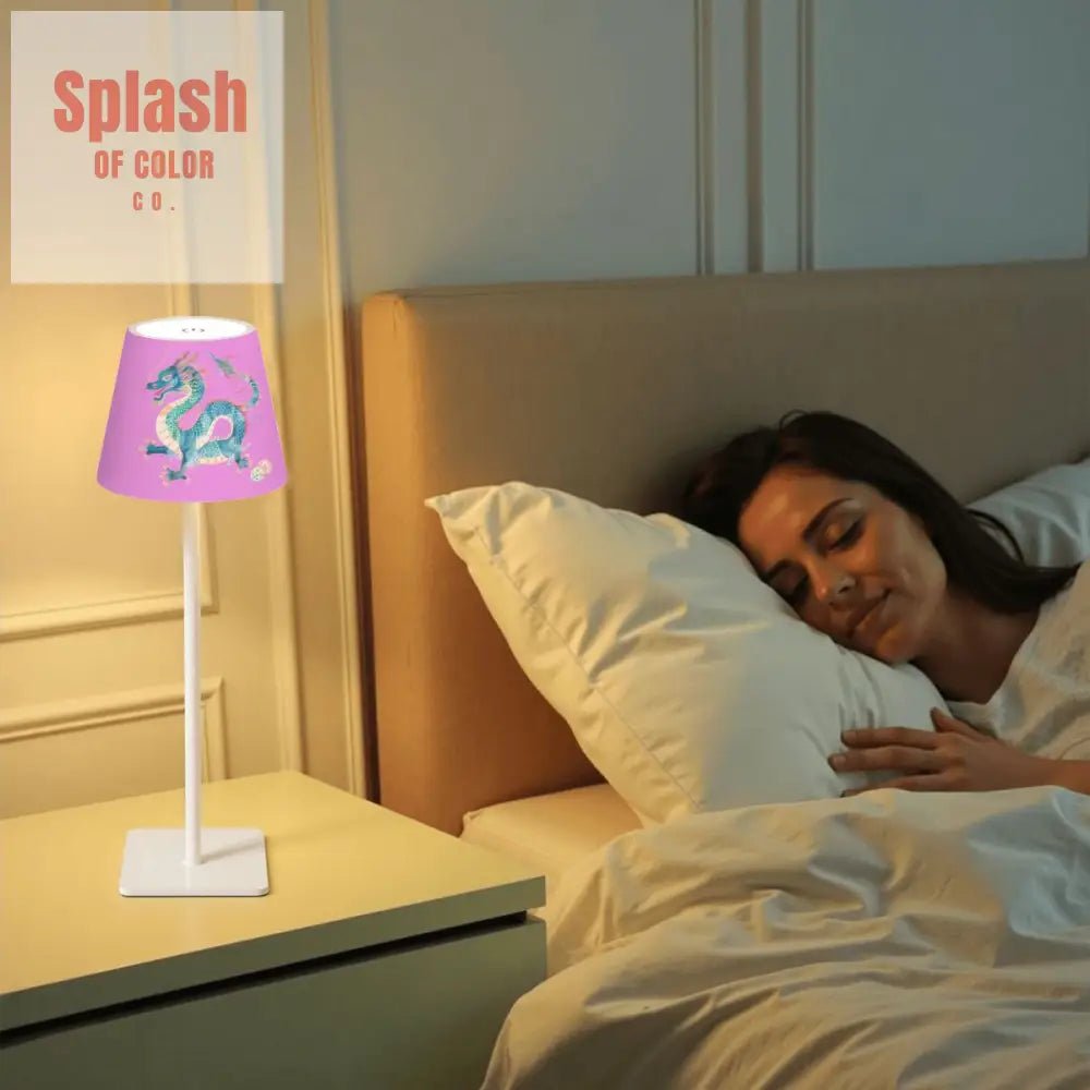 Mahjong Table Lamp, Chinese Dragon LED Cordless Table Lamp - Splash of Color co.