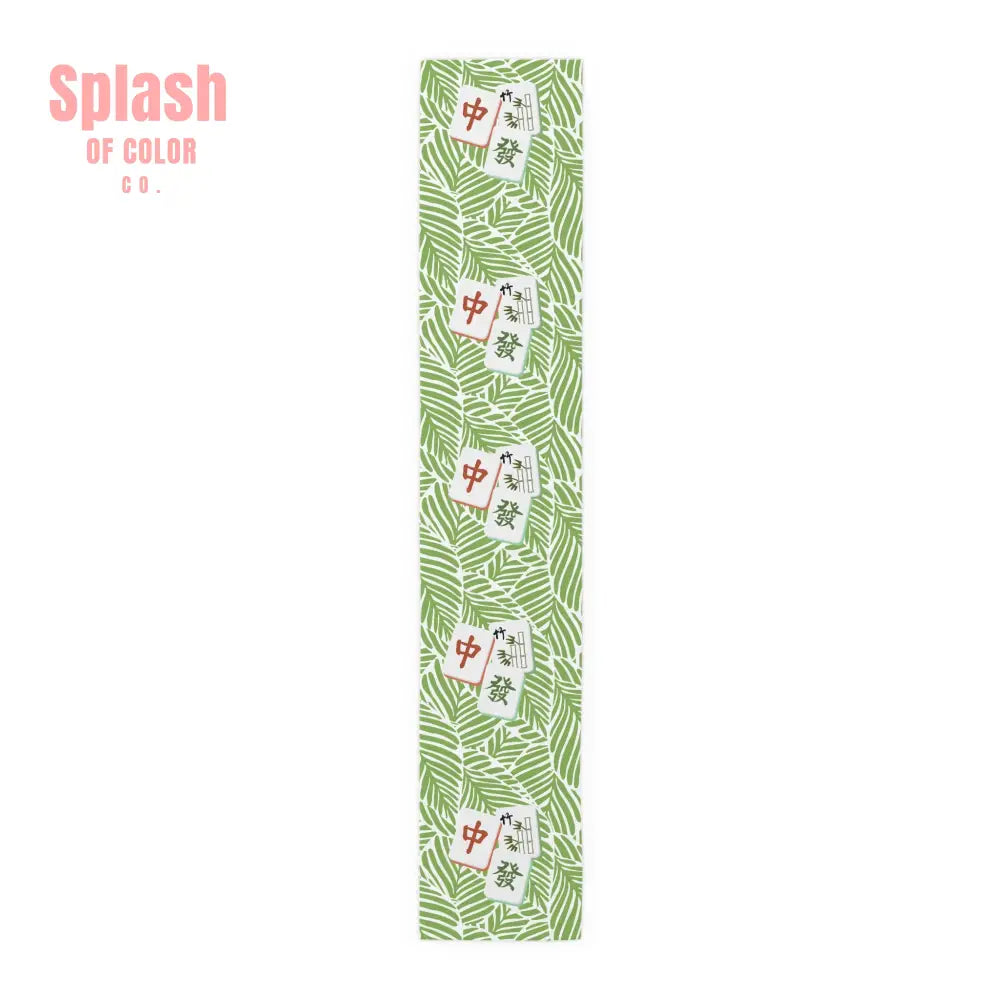 Mahjong Table Runner Tropical Table Runner Leafy Print Mahj Gift Modern Table Decor Perfect for Summer Parties Holiday