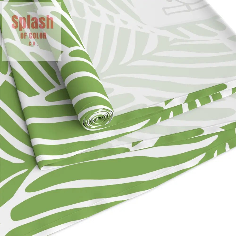 Mahjong Table Runner Tropical Table Runner Leafy Print Mahj Gift Modern Table Decor Perfect for Summer Parties Holiday