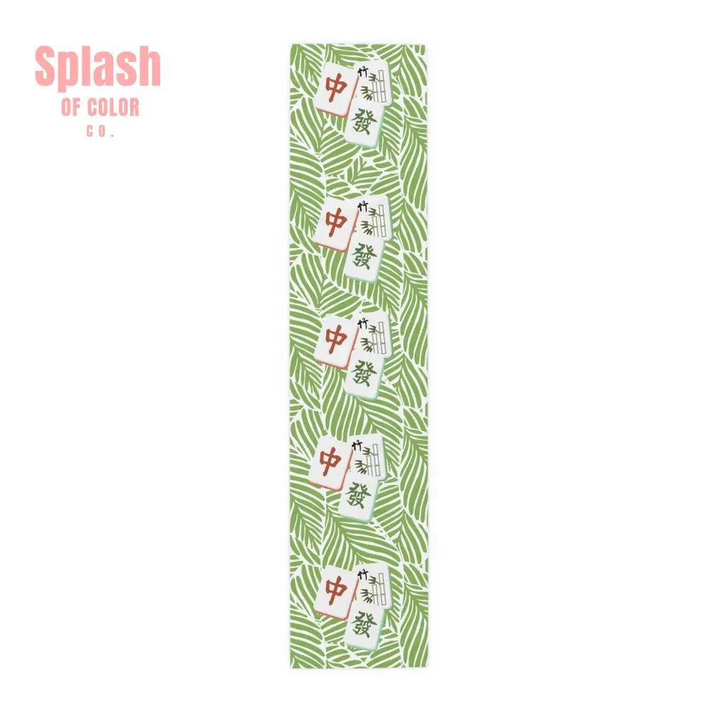 Mahjong Table Runner Tropical Table Runner Leafy Print Mahj Gift Modern Table Decor Perfect for Summer Parties Holiday
