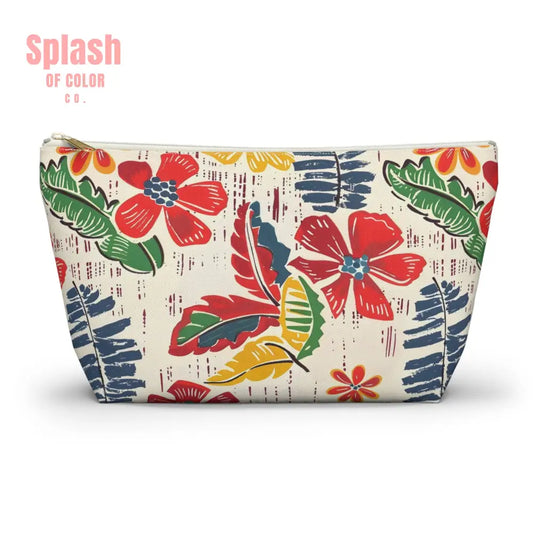 Mahjong Tile Tote Bag Heritage Flower Tropical Preppy Accessory Pouch Large / White zipper Bags